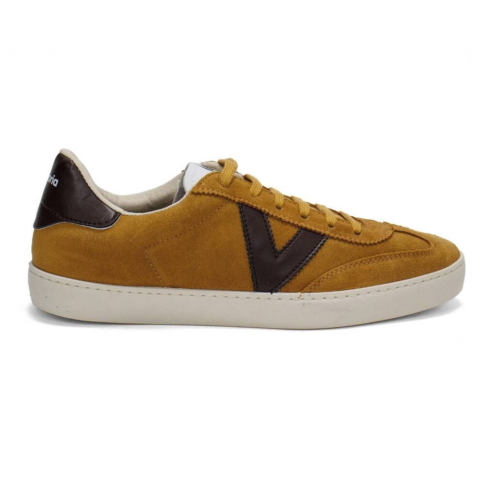 NEW VICTORIA men's berlín leather cyclist sneakers in camel
